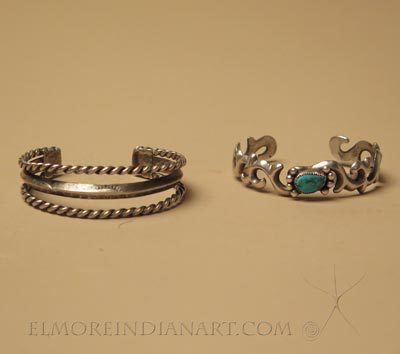 Two Navajo Silver Bracelets
