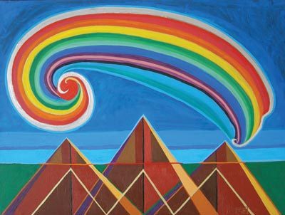 Triangle Mountain with Rainbow VII