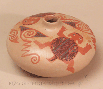 Hopi-Navajo Seed Jar with Horn Toads by Nathan Begaye