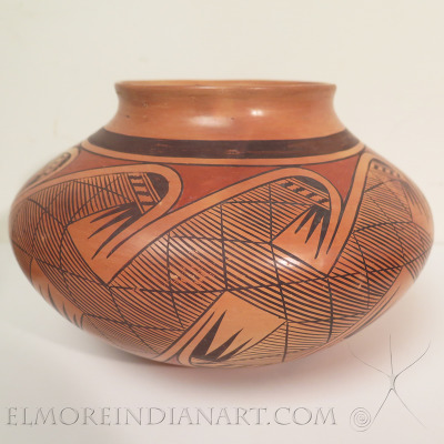 Large Hopi Polychrome Jar with Migration Design by Fannie Nampeyo