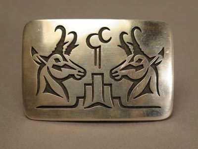 Hopi Belt Buckle with Antelope