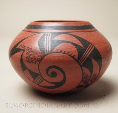 Hopi Black on Red Jar by Lena Charlie, 1930’s
