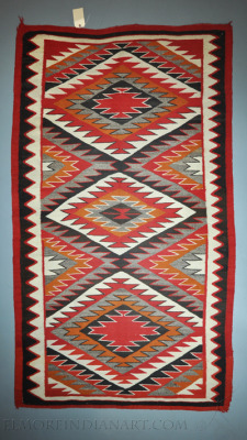 Navajo Red Mesa Trading Post Eyedazzler Rug, c.1925-1935