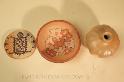 Three Hopi Pottery Pieces by Darlene James Nampeyo