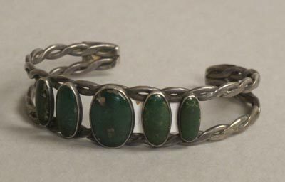 Old 5 Stone Navajo bracelt, c. 1930