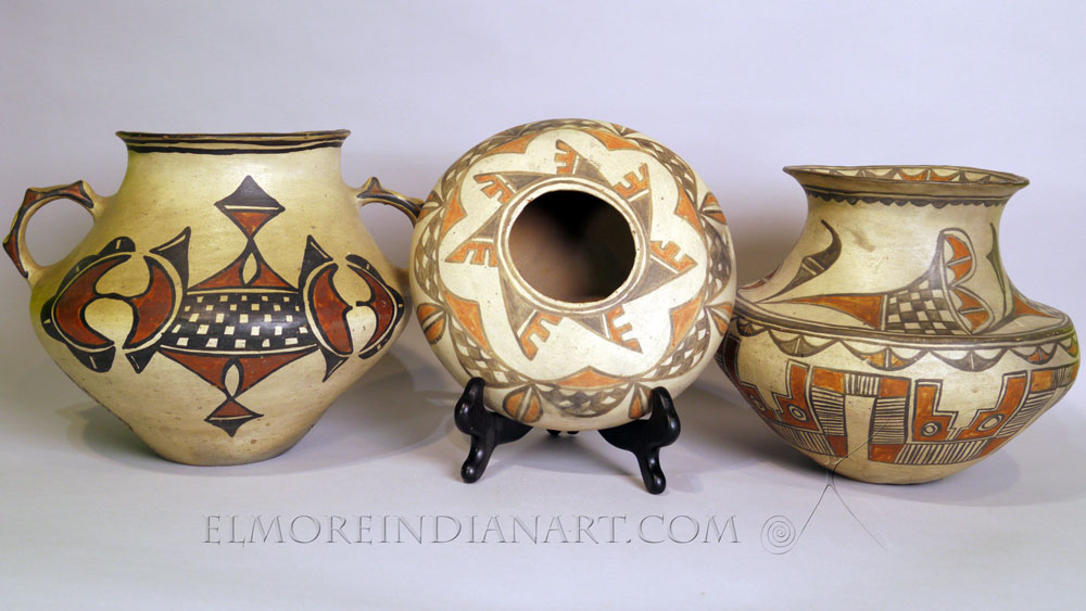 3 Maria & Julian Martinez Featured Polychromes pieces