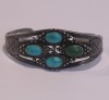 Four Stone Stamped Bracelet Image 1