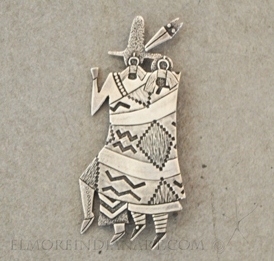 Navajo Silver Pin by Frank Salcido