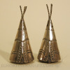 Navajo Silver Teepee Salt and Pepper Shakers, c.1920 Image 1