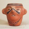 Hopi Black and White on Red Effigy Head Jar by Nampeyo, c.1915-1920 Image 1