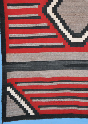 Chief's Blanket-Style Navajo Rug, c.1940