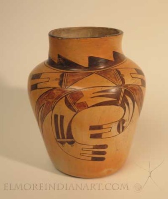 Hopi Polychrome Jar with Extended Neck by Nampeyo, c.1910