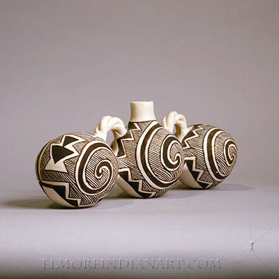 Acoma Tri-Lobe Canteen by Juana Leno