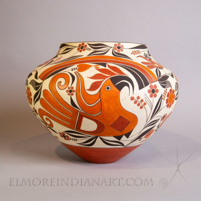 Large Acoma Parrot Jar by Barbara & Joseph Cerno, 2010