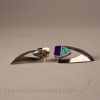 Silver Turquoise and Sugilite Shield Earrings by Ray Tracey w/ Provenance Image 4