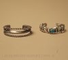 Two Navajo Silver Bracelets Image 1
