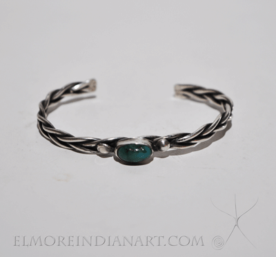 Navajo Single Stone Braided Wire Bracelet