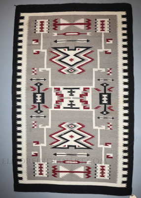 Navajo Storm Pattern Rug, c.1940s