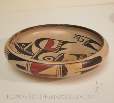 Hopi Open Bowl with Bird by Sadie Adams