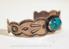 Navajo Silver Bracelet with Turquoise Stone, c.1930 Image 2