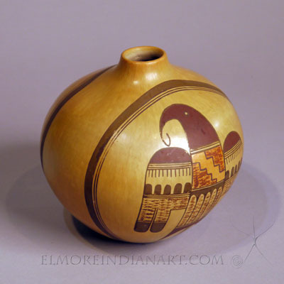 Hopi Canteen With Eagle Design by Jean Sahmie