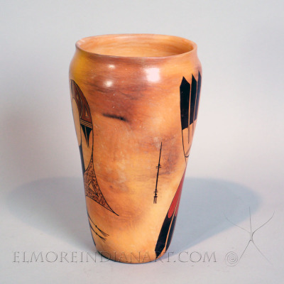 Yellowware Vase w/ Bird Design by Rachel “Koo Loo” Sahmie Nampeyo