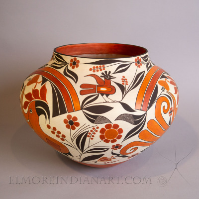 Large Acoma Parrot Jar by Barbara & Joseph Cerno, 2010