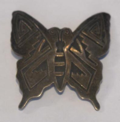 Old Hopi Butterfly Pin