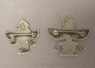 Two Zuni Knifewing Pins c. 1930 