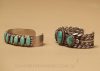 Two Navajo Bracelets with Turquoise Image 2