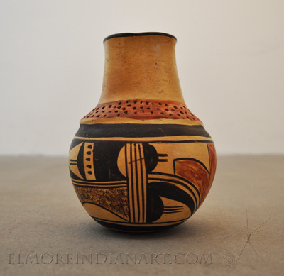 Hopi Yellowware Jar with Dimpled Shoulder by Nellie Douma Nampeyo