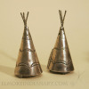 Navajo Silver Teepee Salt and Pepper Shakers, c.1920 Image 2