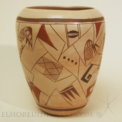 Hopi Polychrome Jar with Sherd Design by Vernida Polacca Nampeyo