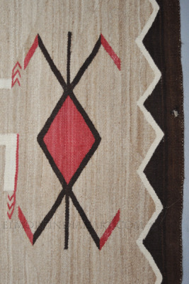 Navajo Crystal Storm Pattern Rug, JB Moore Plate Design c.1910