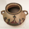 Rare San Ildefonso Polychrome Jar with Stepped Handles, c.1910 Image 3