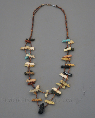 Two-Strand Zuni Fetish Necklace, c.1970