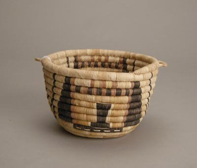 Hopi Coil Basket w/ Crow Mother, c.1940