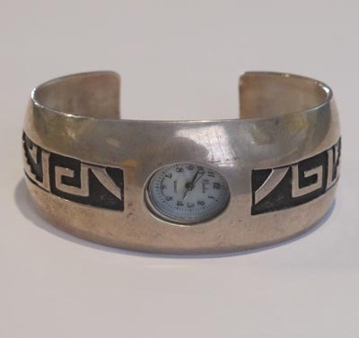 Hopi Overlay Watchband, c. 1950