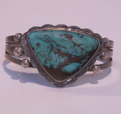 Old Navajo Triangular Stone Bracelet
