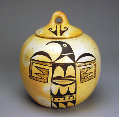 Hopi Polychrome Lidded Jar, c.1950