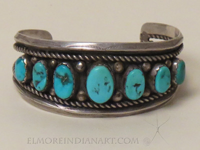 Seven Stone Navajo Bracelet, c.1940