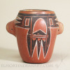 Hopi Black and White on Red Effigy Head Jar by Nampeyo, c.1915-1920 Image 2