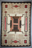 Navajo Crystal Storm Pattern Rug, JB Moore Plate Design c.1910 Image 3
