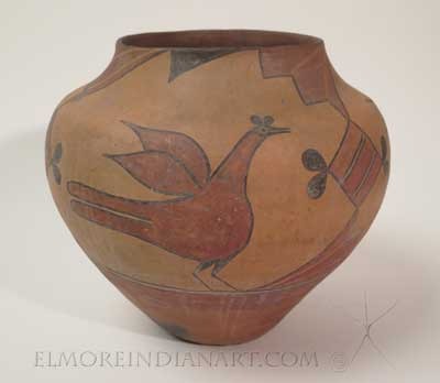 Classic Zia Jar With Three Birds, c.1910
