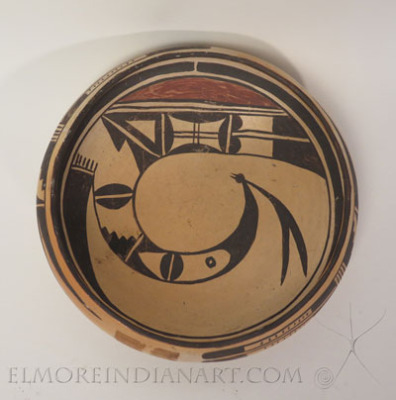 Hopi Swirl Bowl by Nampeyo/Fannie, c.1925