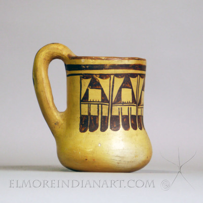 Hopi Mug w/ Red Rim by Nampeyo, c. 1900