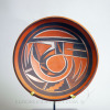 Hopi B&W on Red Bowl, c. 1920 Image 1