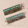 Hopi Turquoise Earrings w/ Fret Spirals, signed, 1970’s Image 1