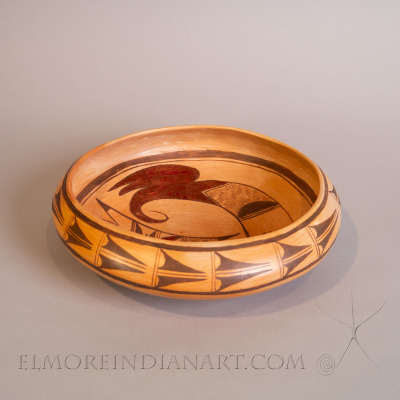 Open Bowl w/ Spiral Bird Design by Vernida Polacca, 2026
