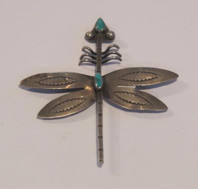 Old Navajo Snake Fly Pin, c. 1920